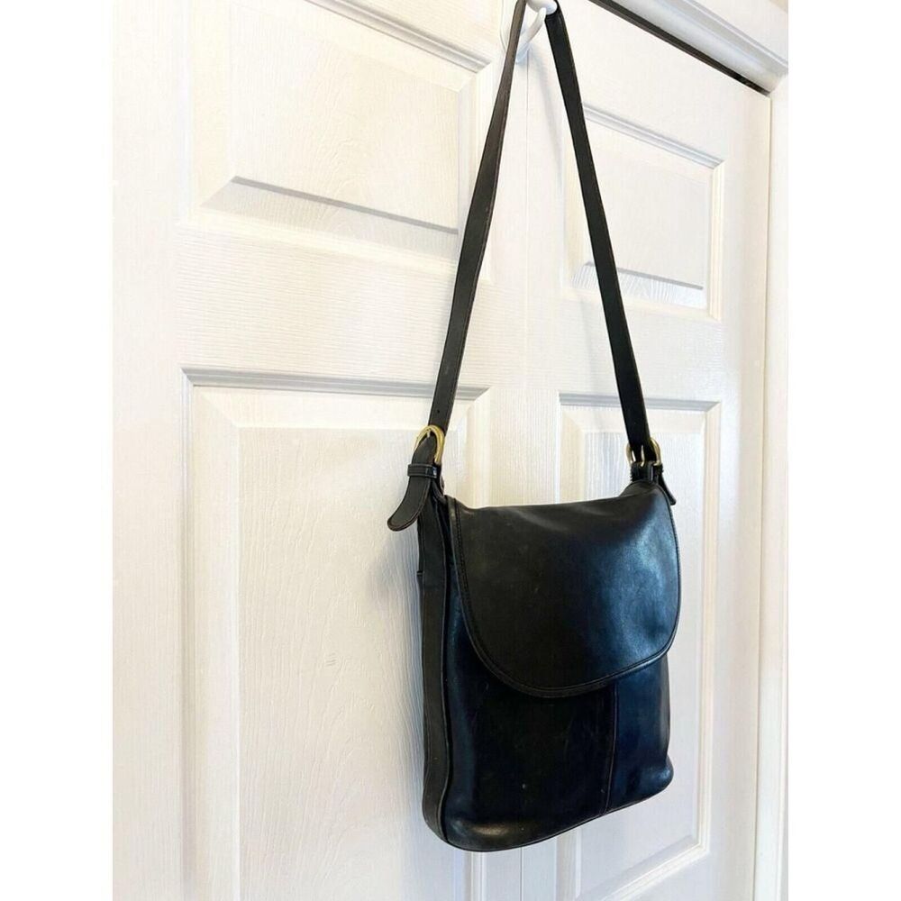 Vintage Coach Women's Flap Black Bag Whitney - Picture 4 of 8
